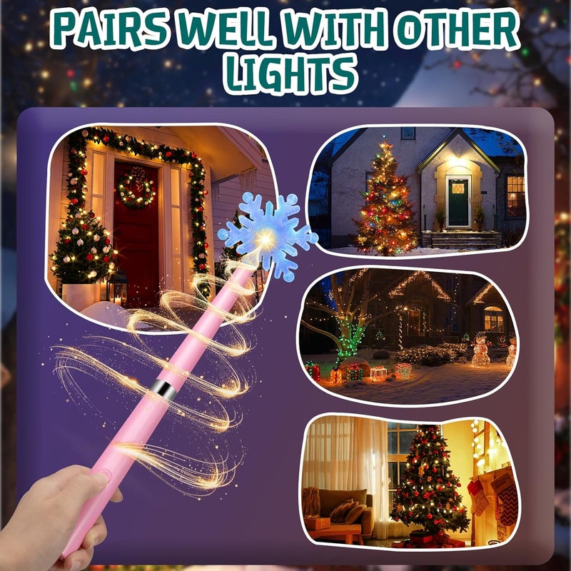 Airjam Wireless Remote Control Outlet, Magic Light Wand for Christmas Tree Lights and Home Decoration Lights, Remote Light Switch with Music, Christmas Gift for Kids/Friends/Family, Pink - Image 5